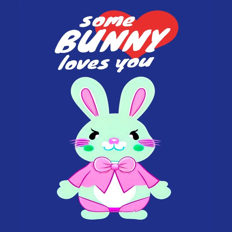 doux lapin de Pâques avec message d’amour