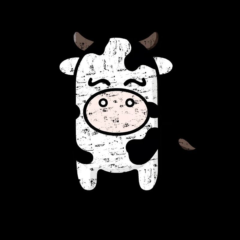 Vache minimaliste dans le style kawaii