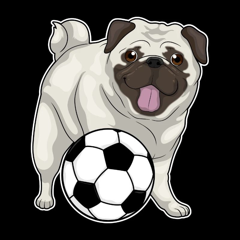 Pug Soccer Player Soccer