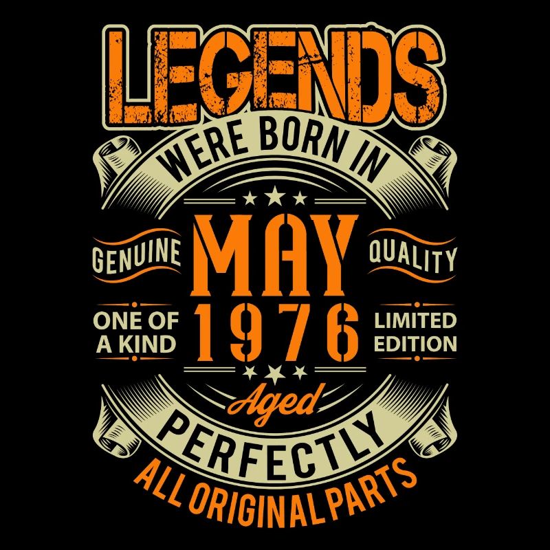 1976 Mai Geburtstag Legende