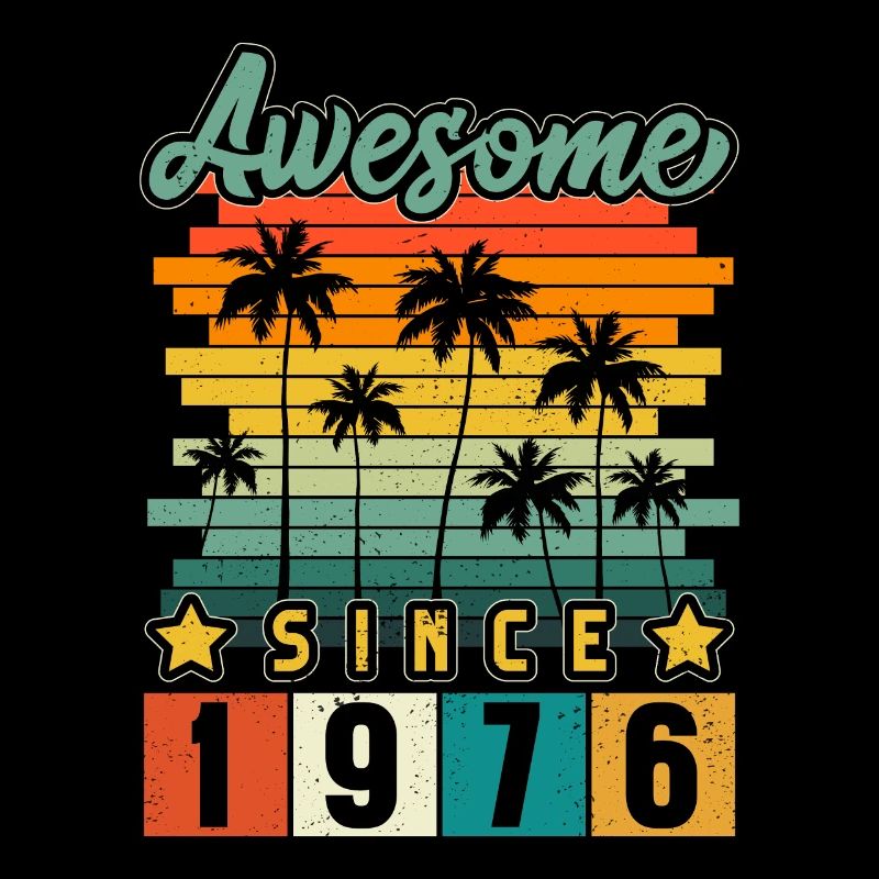 1976 Anniversaire Né Année de naissance millésime