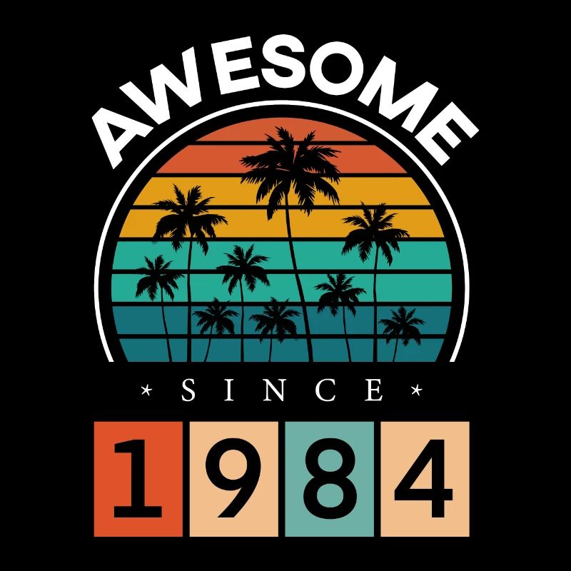 1984 Anniversaire Né Année de naissance millésime