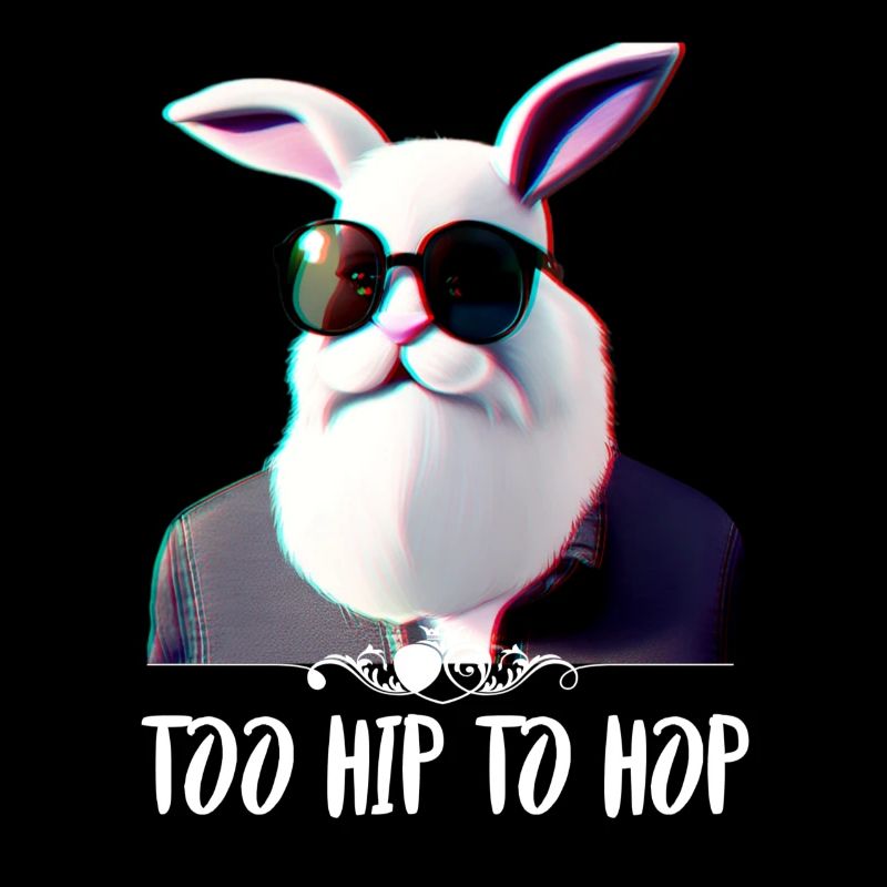 Lapin hipster cool trop branché pour hop