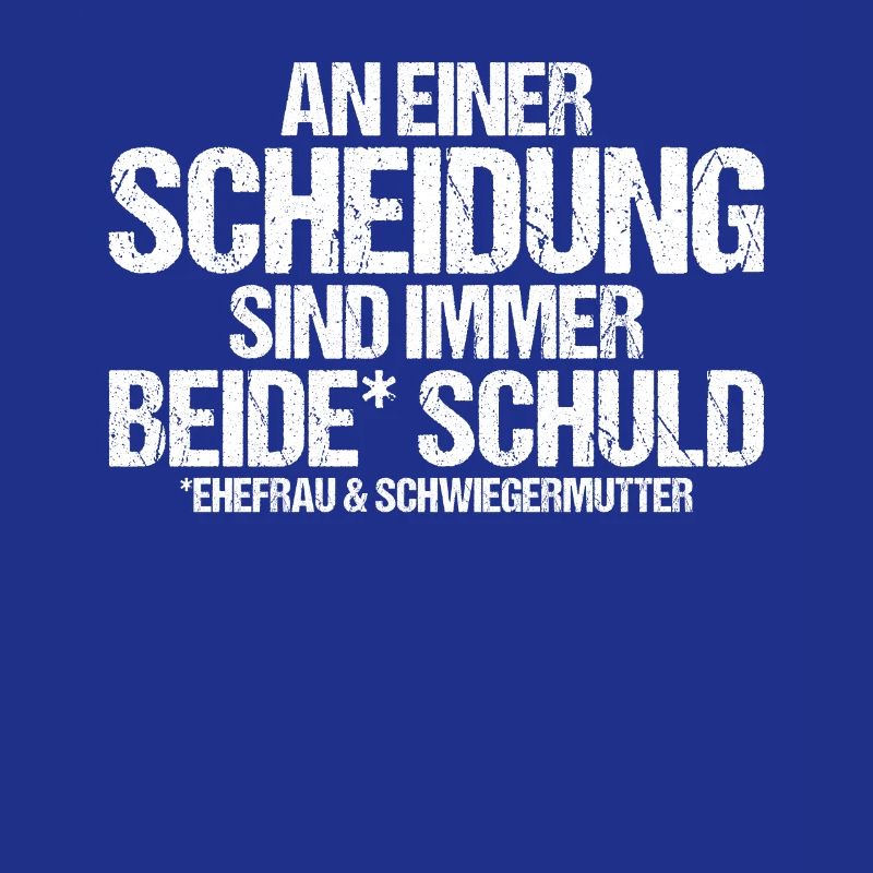 An einer Scheidung sind immer beide Schuld