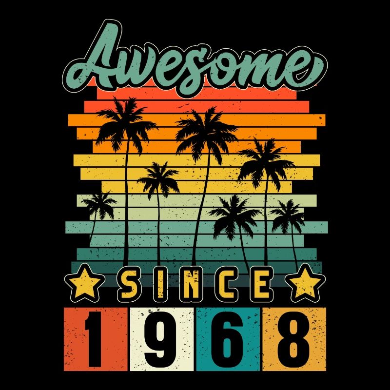 1968 Anniversaire Né Année de naissance millésime