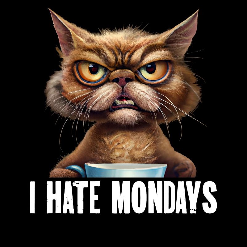 I Hate Mondays Lustiges Kaffee Katzen Motiv