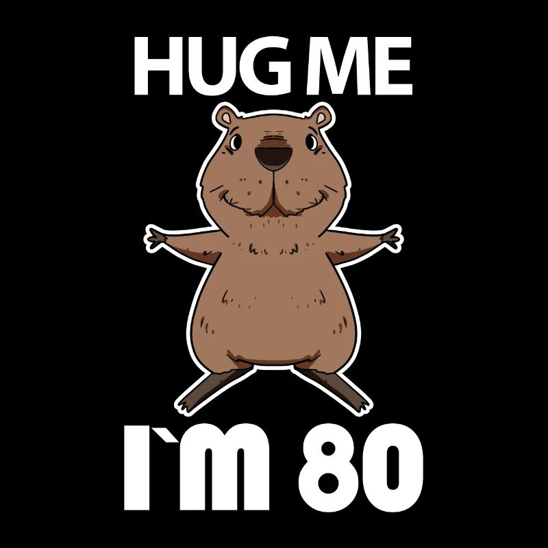 80 birthday - 80 years - hug