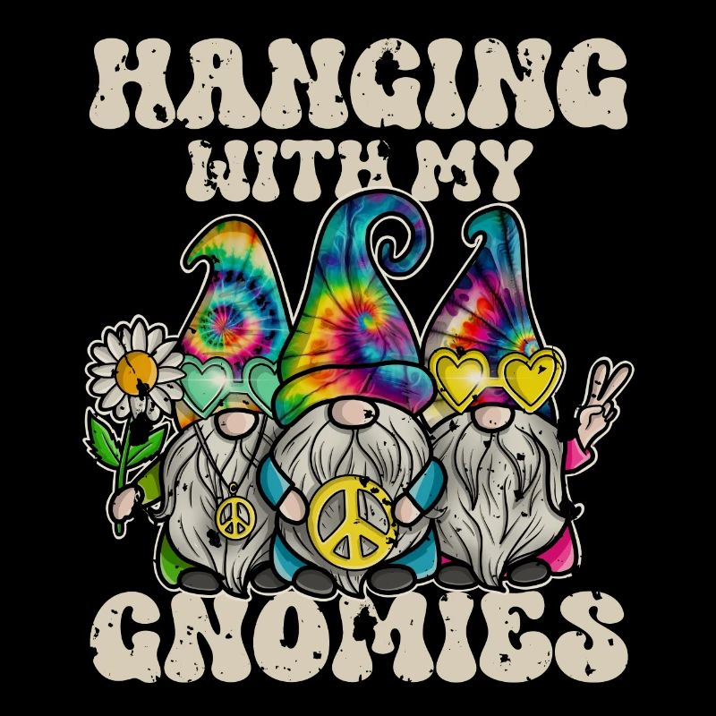 Hippie Gnomes Peace Tie Dye
