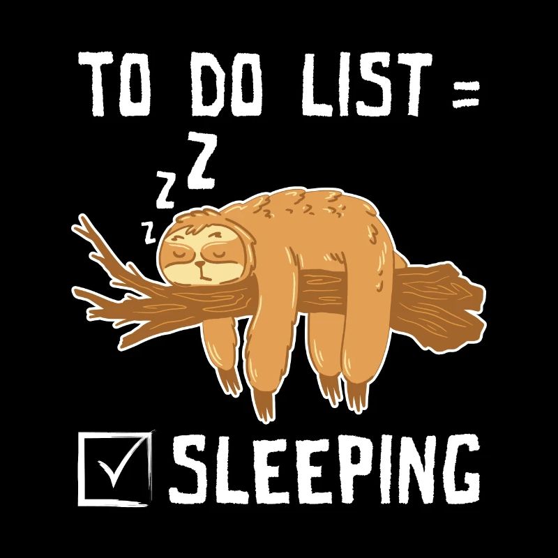 To do list sleeping Sloth