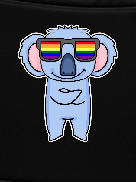 Regenbogen - Koala mit Brille