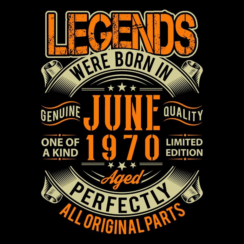 1970 Juni Geburtstag Legende