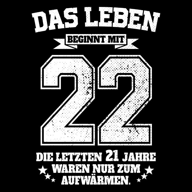 22. Geburtstag Geschenk Das Leben Beginnt Mit 22
