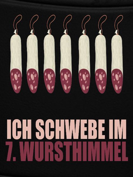 Humorvolle Wursthimmel Illustration