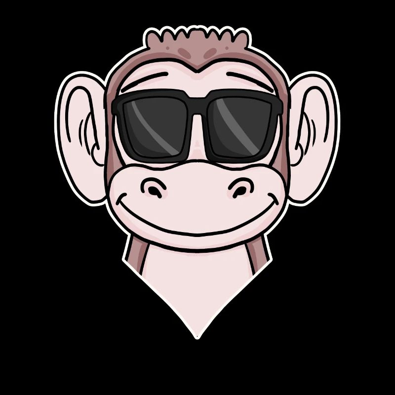 cool monkey with sunglasses