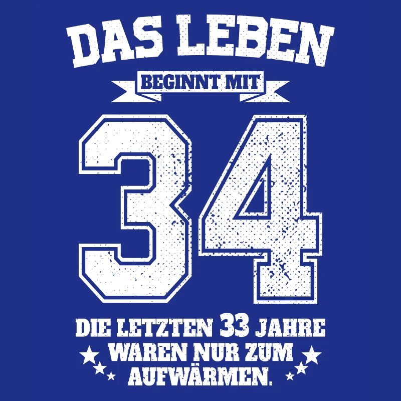 34. Geburtstag Geschenk Das Leben Beginnt Mit 34