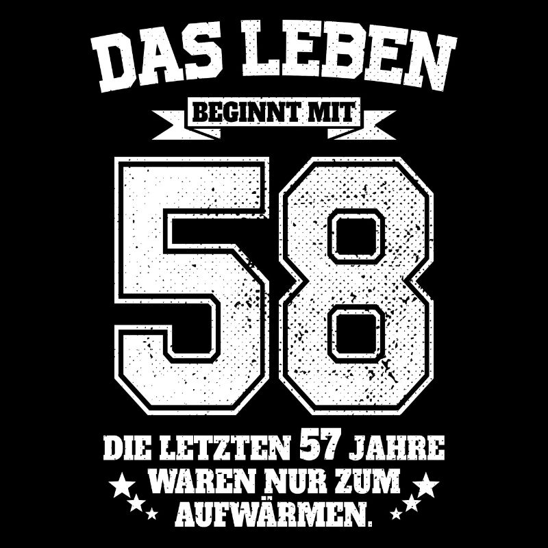 58. Geburtstag Geschenk Das Leben Beginnt Mit 58