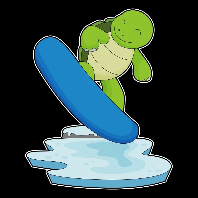 Schildkröte Snowboarder Snowboard