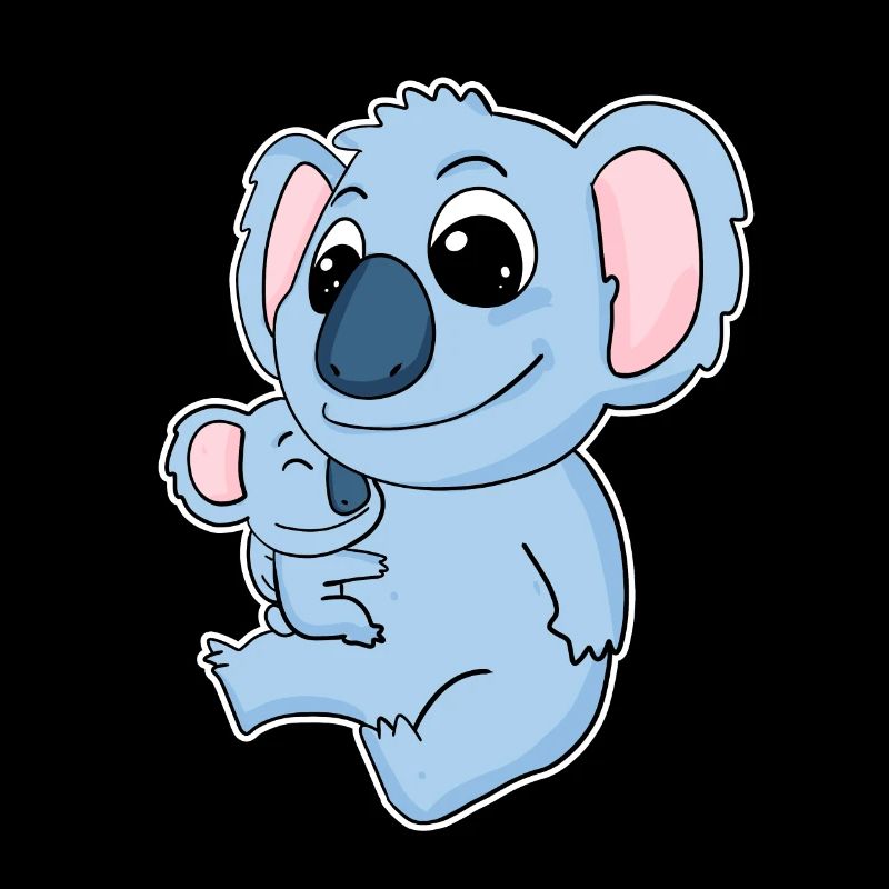 Koala Family - Koala avec bébé - Koala Motif