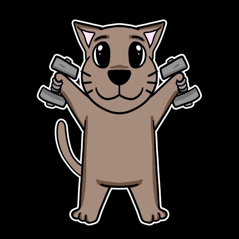 Cat Dumbbell Training Strength Training Fitness
