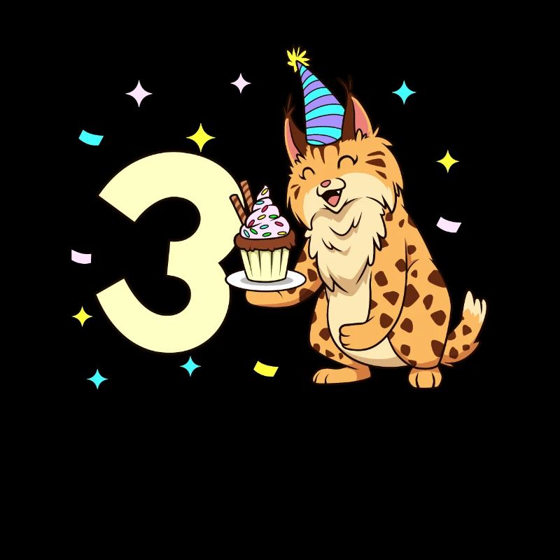 Mit Luchs - Kinder Geburtstag 3 Jahre