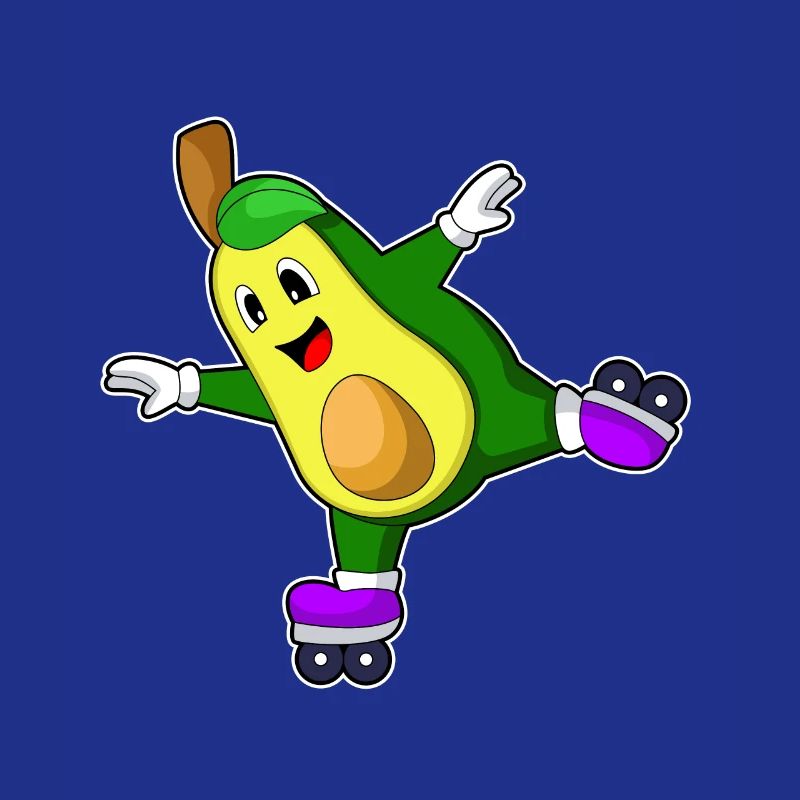 Avocado inline skating roller skates