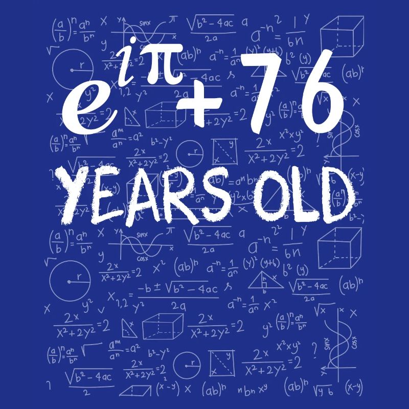 75th birthday 75 years Euler Identity math gift