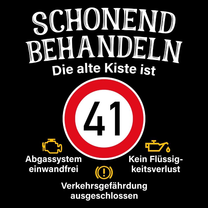 41. Geburtstag Schonend Behandeln 41 Alte Kiste 41