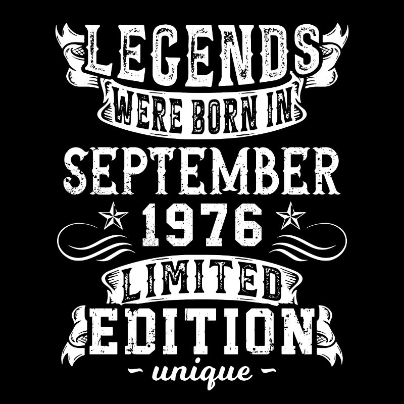 Geburtstag September 1976 Jahr Limited Edition