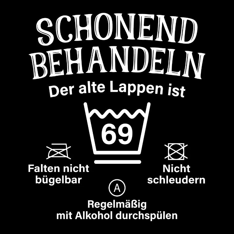 69. Geburtstag Schonend Behandeln Alte Lappen 69