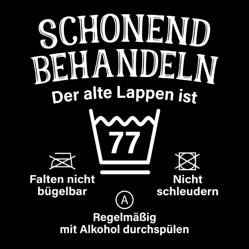 77. Geburtstag Schonend Behandeln Alte Lappen 77