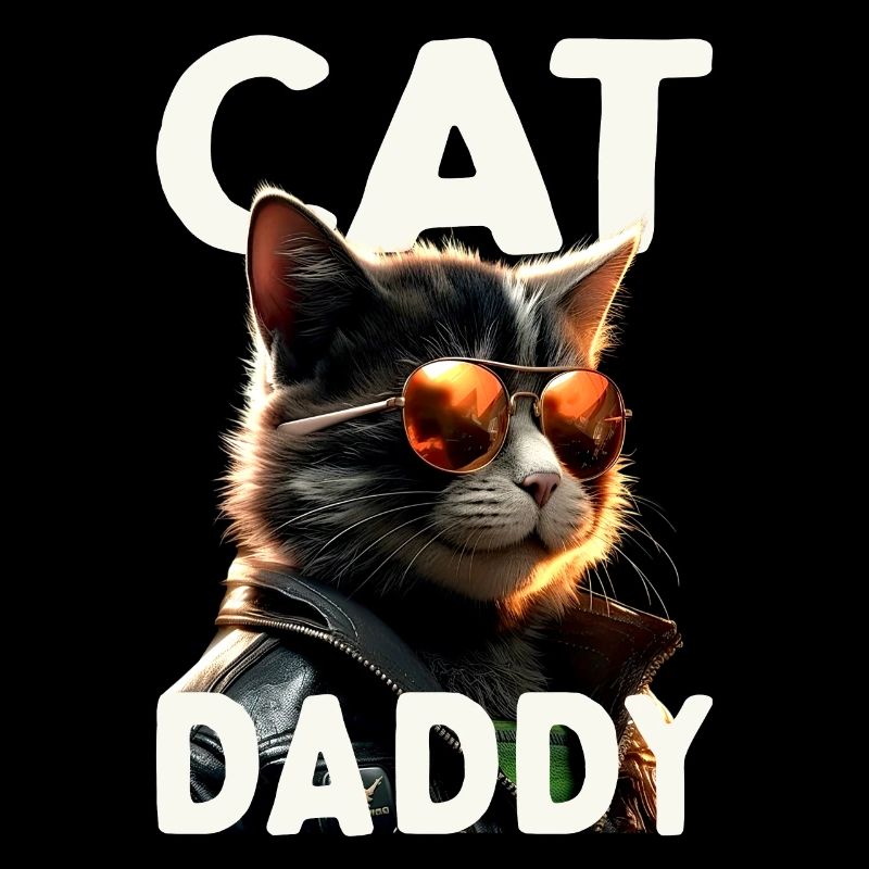 Cat Daddy Katzen Vater Cat Dad Papa Vatertag Katze