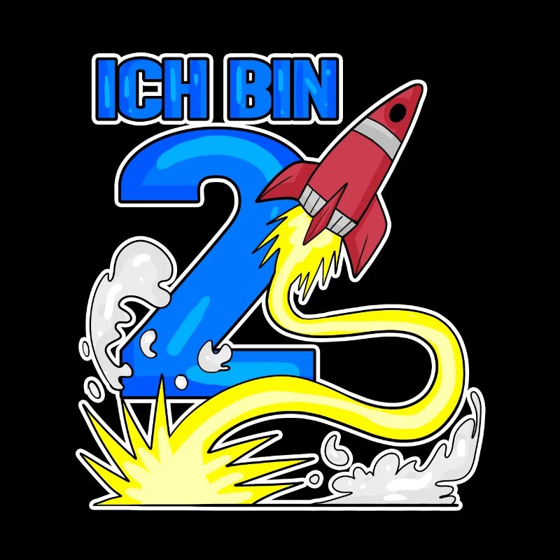 2 Geburtstag Junge Astronaut Rakete - zwei Jahre