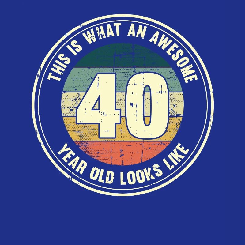 40. Geburtstag so sieht man mit 40 Retro Geschenk