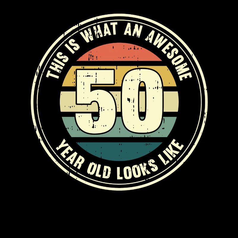50. Geburtstag so sieht man mit 50 Retro Geschenk