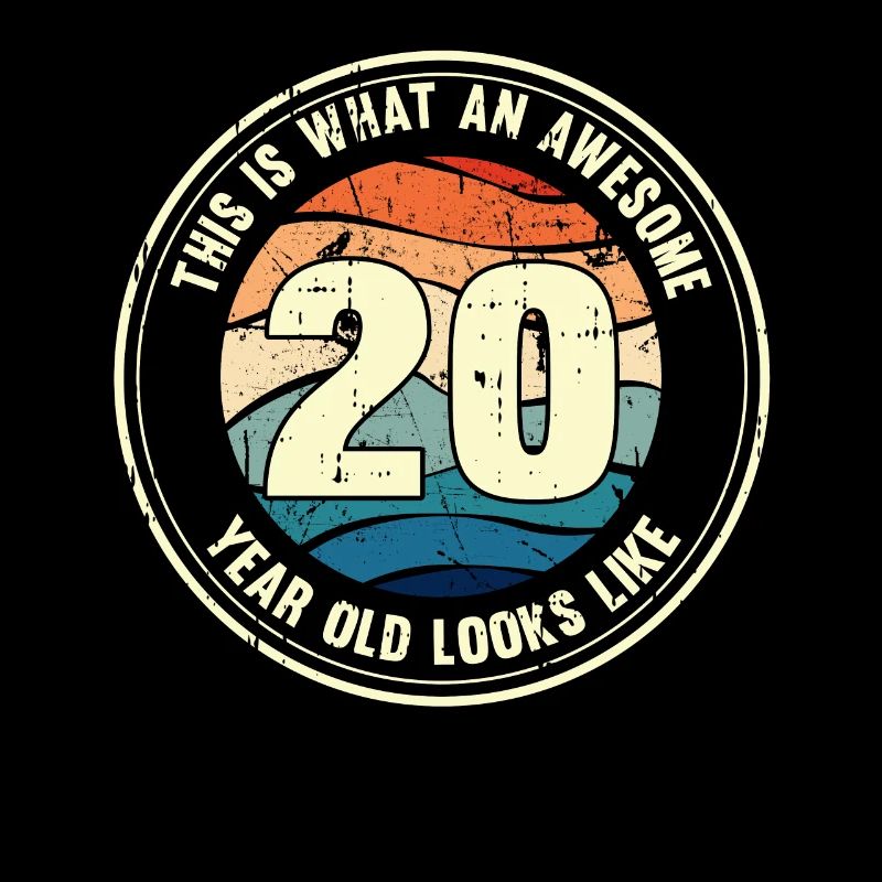 20. Geburtstag so sieht man mit 20 Retro Geschenk