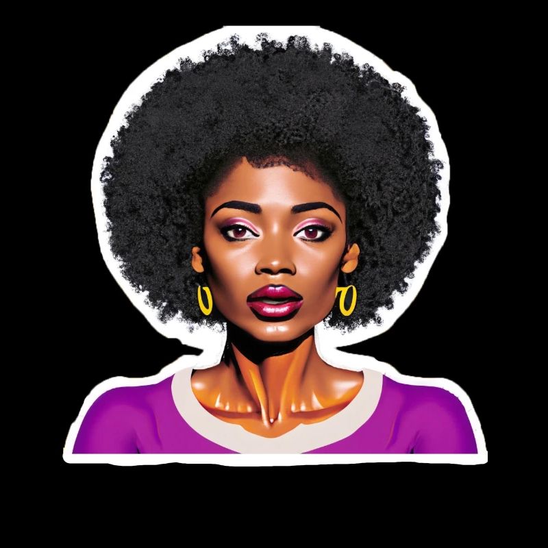 Femme noire avec afro
