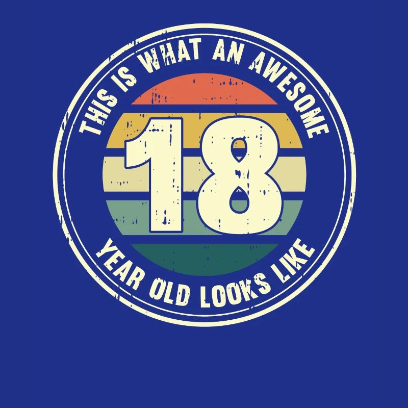 18. Geburtstag so sieht man mit 18 Retro Geschenk