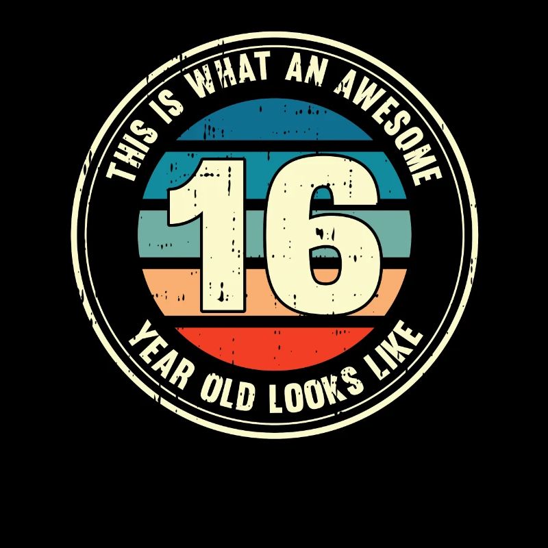 16. Geburtstag so sieht man mit 16 Retro Geschenk