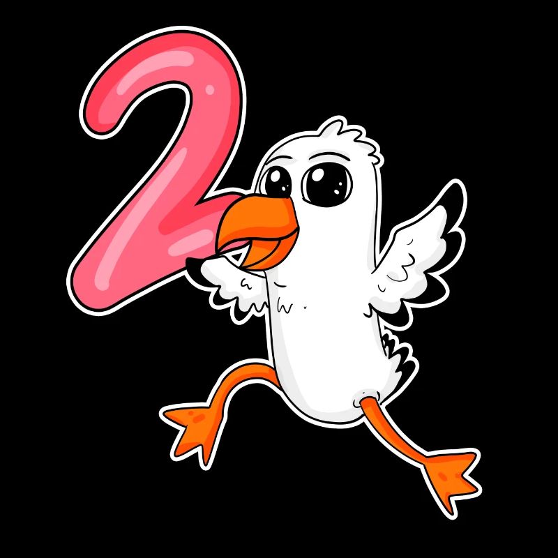 2. Geburtstag Motiv Möwe - zwei Jahre