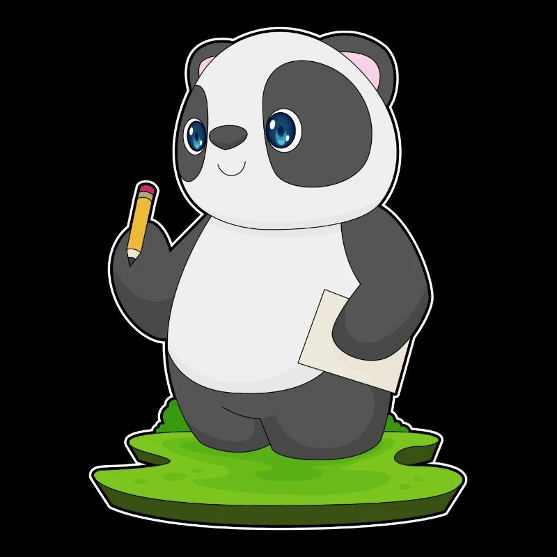 Panda Schule Bleistift Papier
