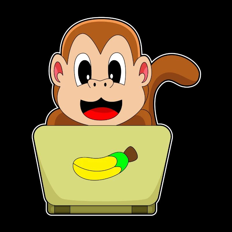 Affe Banane Laptop