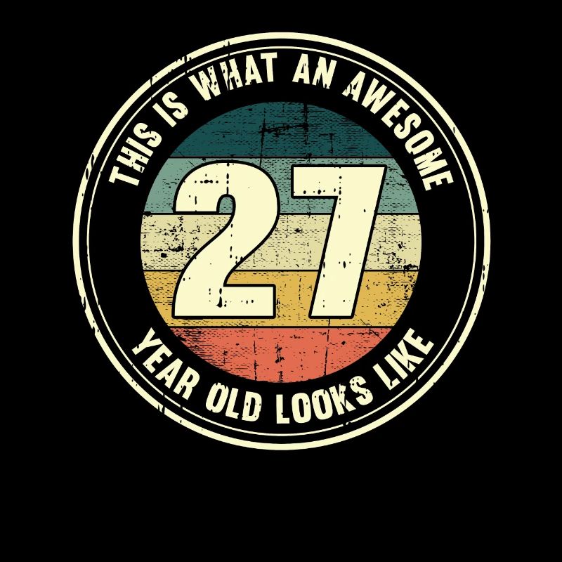 27. Geburtstag so sieht man mit 27 Retro Geschenk