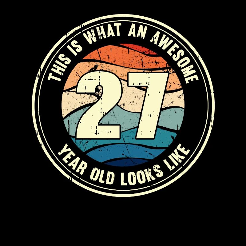 27. Geburtstag so sieht man mit 27 Retro Geschenk