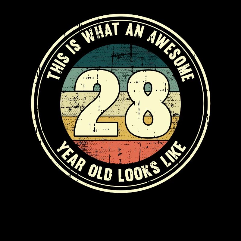 28. Geburtstag so sieht man mit 28 Retro Geschenk