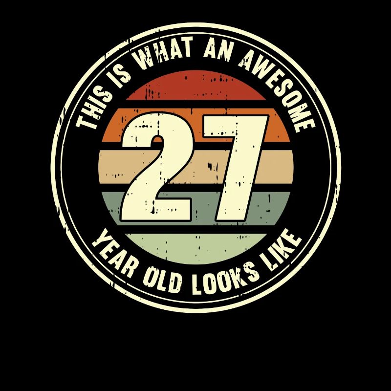27. Geburtstag so sieht man mit 27 Retro Geschenk