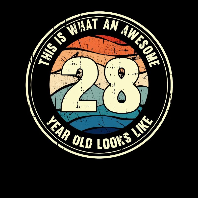 28. Geburtstag so sieht man mit 28 Retro Geschenk