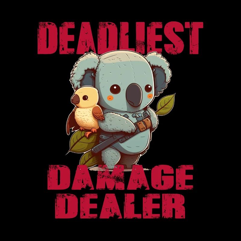 Deadliest damage bringer: koala bear with bird