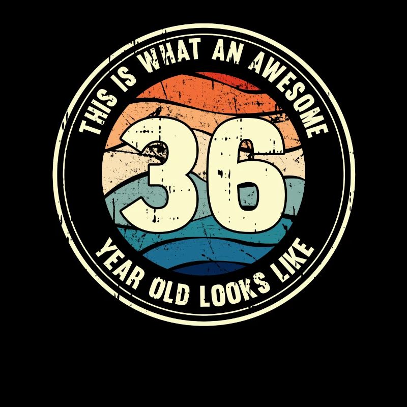 36. Geburtstag so sieht man mit 36 Retro Geschenk