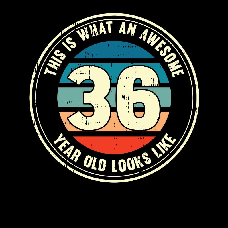 36. Geburtstag so sieht man mit 36 Retro Geschenk