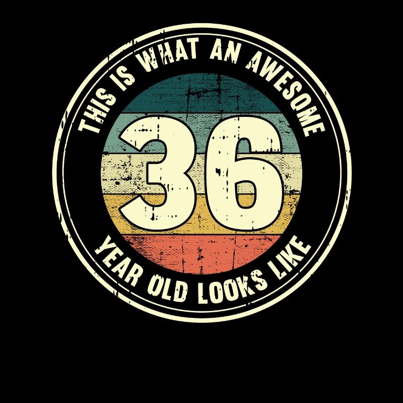 36. Geburtstag so sieht man mit 36 Retro Geschenk
